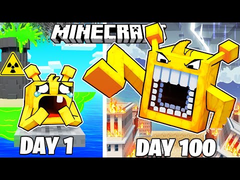 I Survived 100 Days as SPRUNKI EATER in Minecraft!