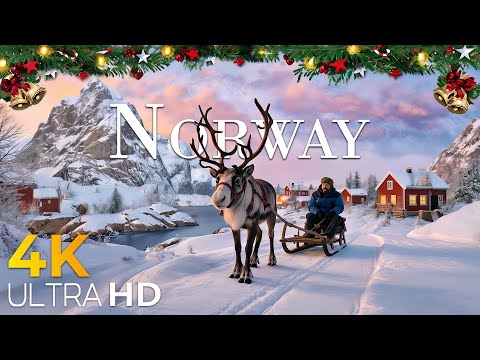 Winter in Norway 4K 🎄 Stunning Snowy Fjords & Peaceful Cinematic Nature Film