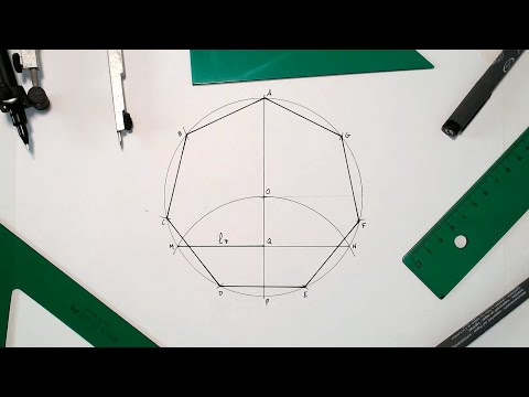 How to draw a regular heptagon inscribed in a given circle 📏✋📐