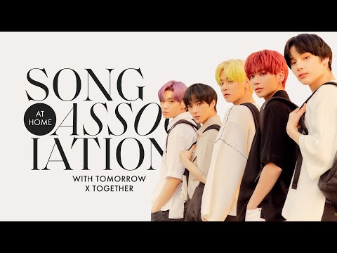 TOMORROW X TOGETHER Sings BTS, Bruno Mars, and "New Rules" in a Game of Song Association | ELLE