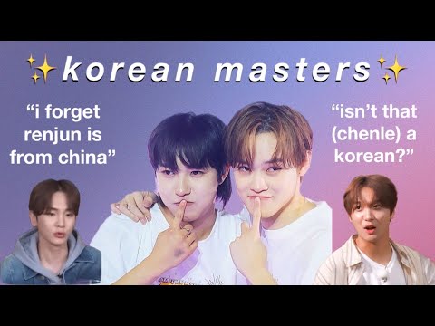 everyone being shook by renjun and chenle's korean