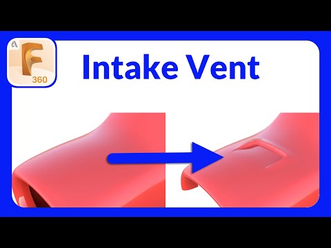 Surface Mastery Part 15 | Creating an Intake Vent with Surfacing #fusion360