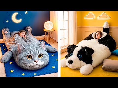 Собака День vs Кошка Ночь! Строим секретные домики для животных!