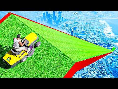 Lawnmower vs Impossible Ramps in GTA 5