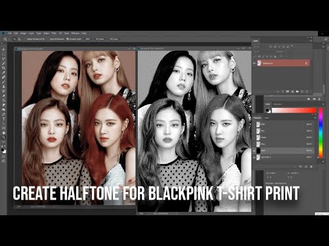 Create Halftone for Blackpink T-shirt Print with Photoshop. Part 1