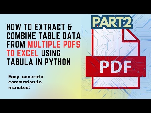 Part2-Combine and Extract multiple PDF tables to clean Excel Data using Tabula library of python