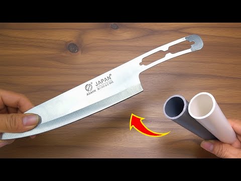 99% of people don't know this trick to turn PVC pipes into super durable knife handles!