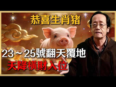 恭喜生肖豬!12月23~25號天降翻天覆地的大喜訊!財星照命,不接要遭天譴!不點開後悔一整年!#倪海廈 #命理 #生肖 #運勢