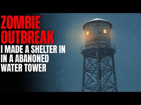 ZOMBIE OUTBREAK: I Made A Shelter in a Abandoned Water Tower While there is a Zombie apocalypse