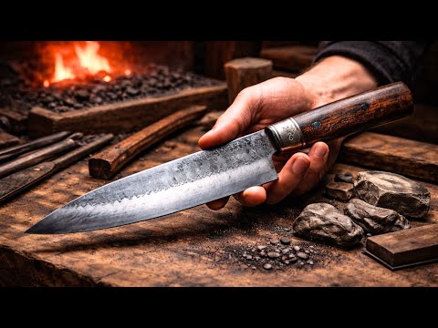 Forging a Japanese Knife by Hand – Steel, Fire, and Human Patience | ASMR