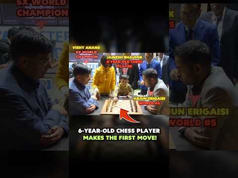 6-Year-Old Chess Kid MAKES THE FIRST MOVE in WORLD CHAMPION’s CHESS GAME