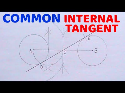 HOW TO DRAW A COMMON INTERNAL TANGENT TO TWO EQUAL CIRCLES || Technical drawing