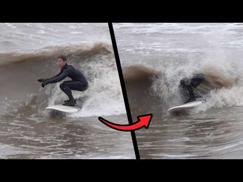 RARE SURF SESSION AT HOME - WEIRD WAVES AND A BARREL?