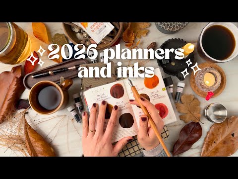 ✨️ Impromptu check-in: Hobonichi planners and fall ink swatching 🤎🧸🍂 comfort edition