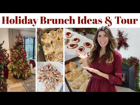 Holiday Brunch Ideas, BEST Homemade Cinnamon Rolls & Holiday Christmas Home Tour!