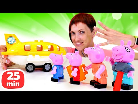 Игрушки Свинка Пеппа в сборнике Капуки Кануки. Летим на море и собираем дом!