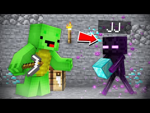 JJ Became a HELPFUL ENDERMAN to Prank Mikey in Minecraft - Maizen JJ and Mikey