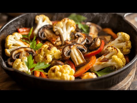 Mushrooms with Cauliflower – Tastier Than Meat! The Best Pan-Fried Recipe