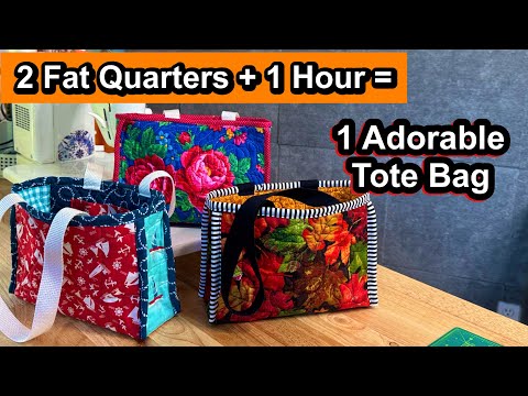1 Hour Tote Bag Using Fat Quarters