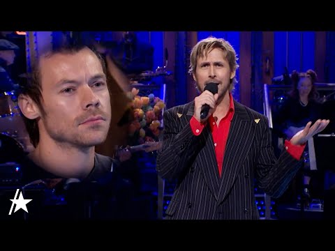 Harry Styles CRASHES Ryan Gosling’s ‘SNL’ Monologue