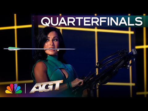 Anna Saranina Leaves The Audience GASPING With A Crossbow Act! | AGT 2025