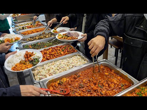 택시기사님들이 숨겨온 미친 한식뷔페?! 새벽부터 미어터지는 기사님들의 성지 / A Korean buffet packed to the brim from early dawn