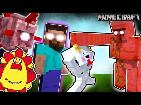 マイクラ都市伝説のブラッドゴーレムやヘロブラインに遭遇した結果…【まとめ・総編集】ゲーム実況｜★サンサンキッズGAMES★