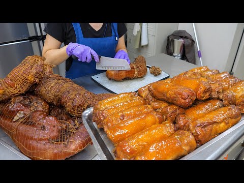 Unique! Smoked Pork, Century Egg Chicken Thigh, Giant Fried Pork Skin 煙燻豬肘, 松花雞腿捲, 巨型炸豬皮 - 台灣美食
