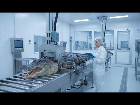 Inside the Modern Alligator Leather Factory : How Alligator Leather Jackets Are Made (Full Process)