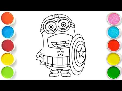 Minion Drawing, Painting & Coloring For Kids and Toddlers_ Child Art
