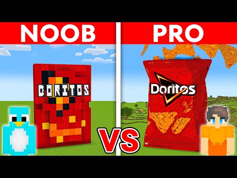 NOOB vs PRO: DORITO House Build Challenge in Minecraft