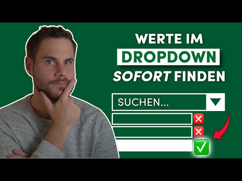 🔎 Durchsuchbare Dropdown Liste erstellen und Werte SOFORT finden in Excel