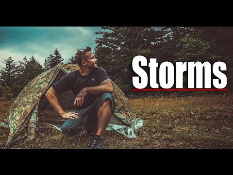 🎖️ Military Gear and Storms! - Military Surplus Solo Overnight Adventure