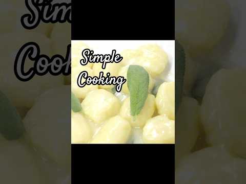 Quick and Simple Gnocchi with Butter and Sage 🍃🧈🍝 #shorts #simple #cooking #italianfood