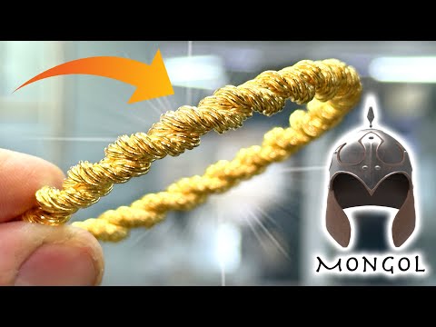 Moğol şavaşçı bileziğini 20 metre altın tel ile nasıl yapıyorlar?