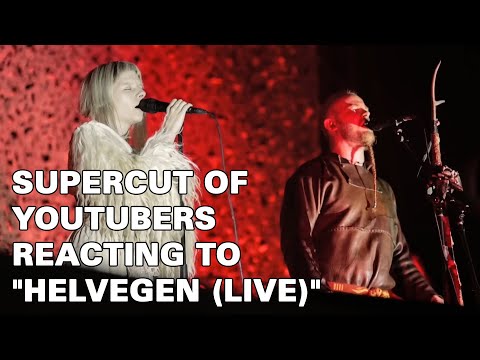 Supercut of Youtubers reacting to Wardruna and Aurora's "Helvegen (Live)"