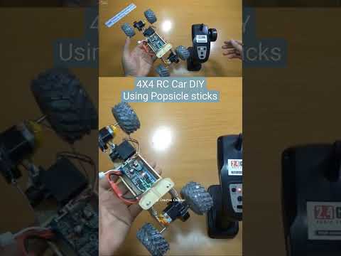 4X4 RC Car DIY Using Popsicle sticks #rccar #4x4 #popsiclestick #diy #howto