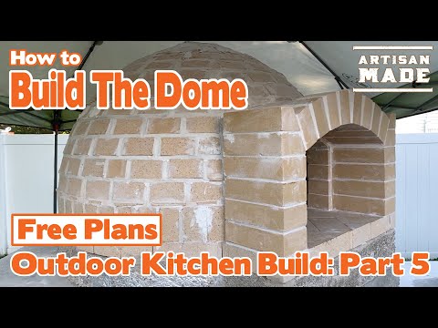 How to build a brick oven / Outdoor Kitchen Build - Part 5