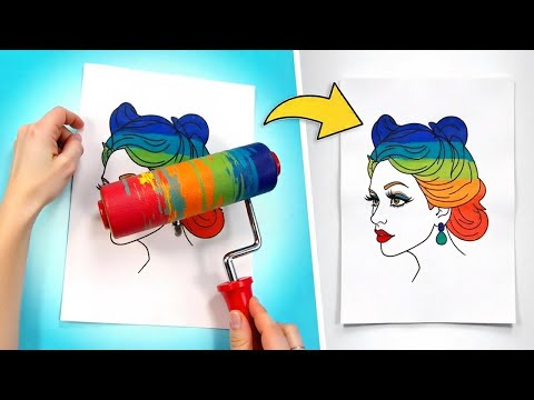 🎨✨ Cool & Easy Drawing Hacks! Fun Painting & Coloring Techniques 🎭🖌️