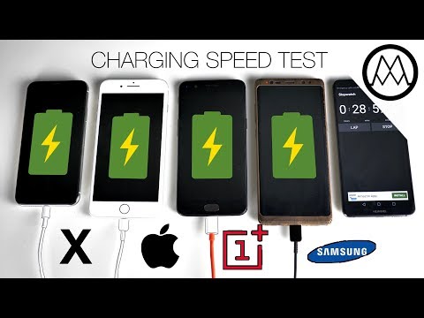 iPhone X vs Galaxy Note 8 vs iPhone 8 Plus - Battery Charging Speed Test