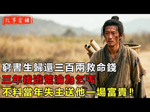 窮書生歸還三百兩救命錢，三年後逃荒淪為乞丐，不料當年失主送他一場富貴！| 民間故事 | 故事當舖