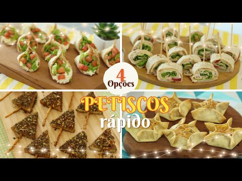 4 ENTRADINHAS OU PETISCOS PARA ARRASAR NAS FESTAS DE ANO NOVO- SUPER FÁCIL E RÁPIDA -DIKA DA NAKA