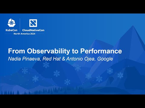 From Observability to Performance - Nadia Pinaeva, Red Hat & Antonio Ojea, Google