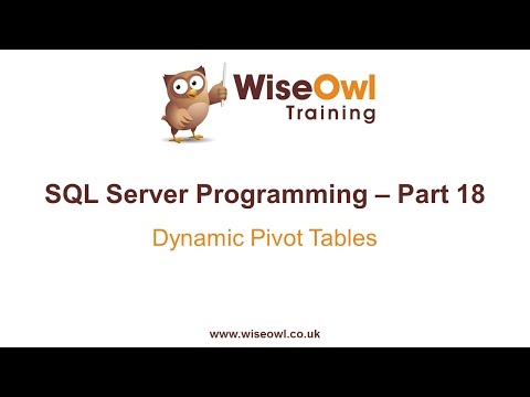 SQL Server Programming Part 18 - Dynamic Pivot Tables