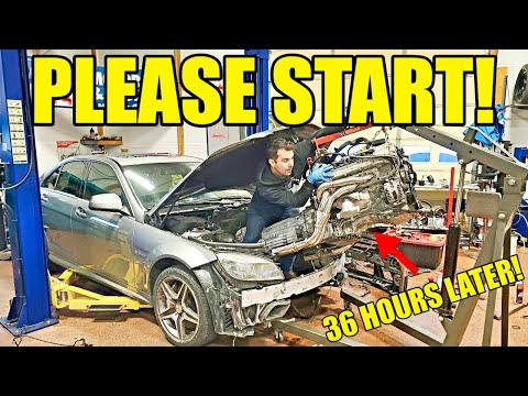 Here’s What Happened After Building My C63 AMG Engine In 2 Days With No Sleep! First Start & Drive!