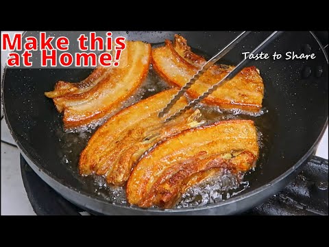 Do not Fry Pork Belly directly💯👌 Easy method How to make Crispy Pork Belly❗️