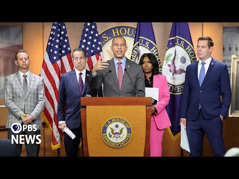 WATCH LIVE: Jeffries holds briefing as Trump threatens mass government layoffs during shutdown