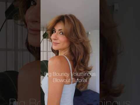 How to get big bouncy voluminous hair (easy blowout hack) #hairtutorial #bighair #blowout