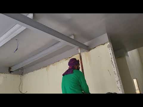 المرحلة الثانية تدعيم السقف بجسور الحديد