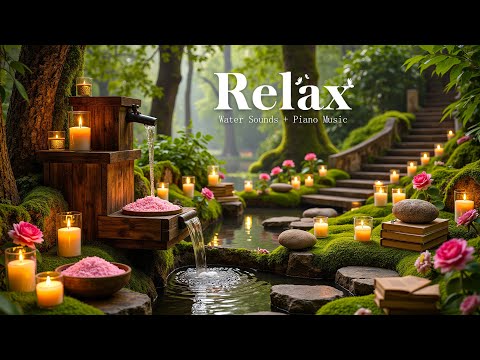 Healing of the Mind 🌿 Bamboo Water Sounds & Relaxing Music, Anxiety Relief